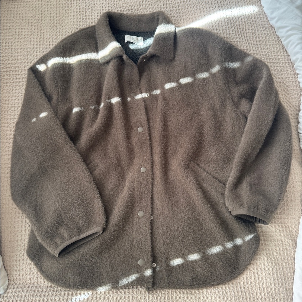 Zsupply olive fuzzy jacket